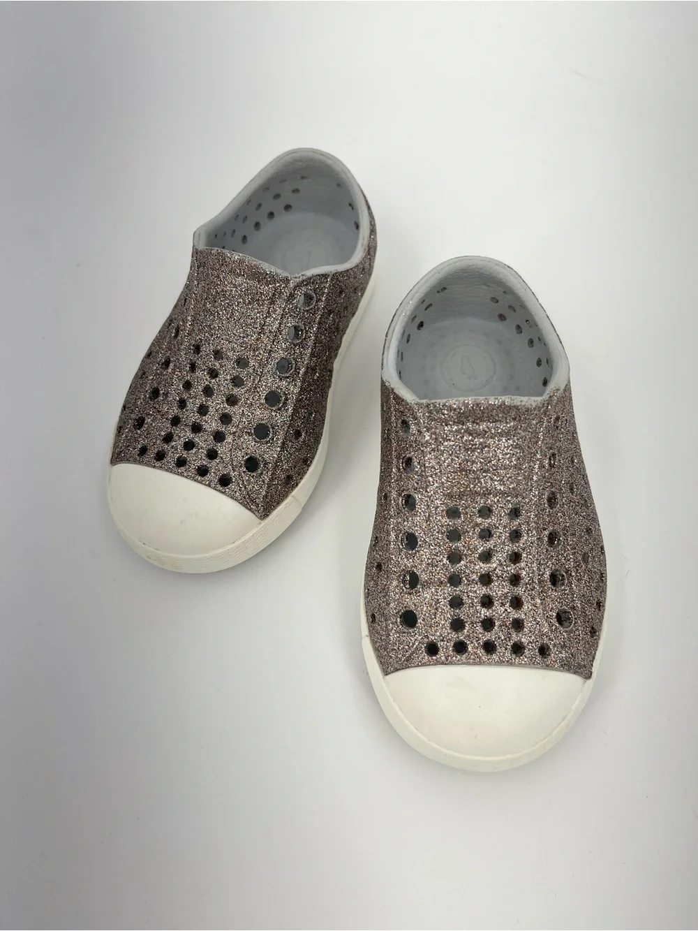 Native shoes Jefferson bling metal size 0811 toddler 6 gold bronze glitter